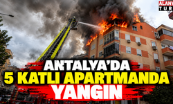 Antalya'da 5 katlı apartmanın çatısında yangın paniği