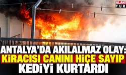 Antalya'da akılalmaz olay: Kiracısı canını hiçe sayıp kediyi kurtardı