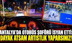 Antalya'da otobüs şoförü patenli çocuklara isyan etti