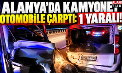 Alanya’da kamyonet park halindeki otomobile çarptı: 1 yaralı