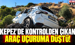 Kepez'de kontrolden çıkan araç 30 metreden yuvarlandı: 1 yaralı