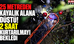 25 metreden kayalık alana düştü! 2 saat kurtarılmayı bekledi