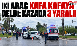 İki araç kafa kafaya geldi: Kazada 3 yaralı!