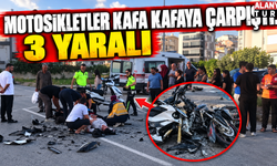 Manavgat'ta motosikletler çarpıştı: 3 yaralı
