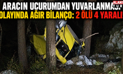 Konyaaltı'nda feci kaza: Araç uçurumdan yuvarlandı 2 ölü 4 yaralı...
