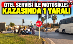 Manavgat'ta otel servisi ile motosiklet çarpıştı: 1 yaralı