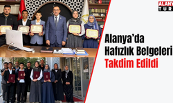 Alanya’da Hafızlık Belgeleri Takdim Edildi