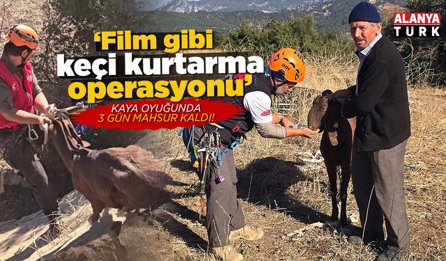 Film gibi keçi kurtarma operasyonu