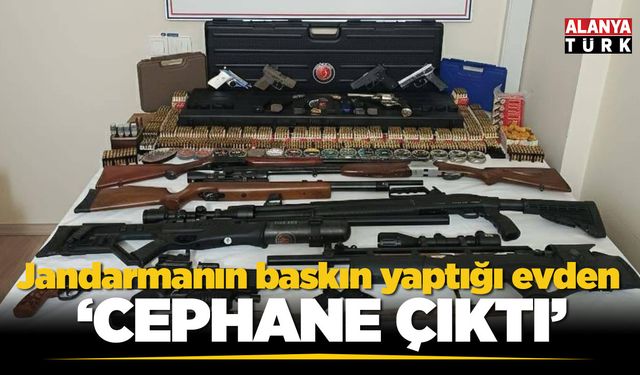 Jandarmanın baskın yaptığı evden cephane çıktı