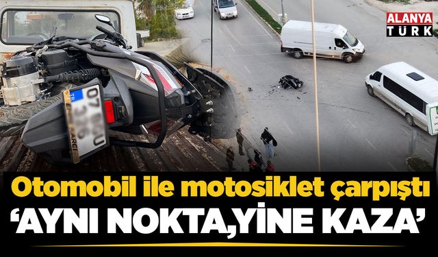 Otomobil ve motosiklet çarpıştı: 2 yaralı