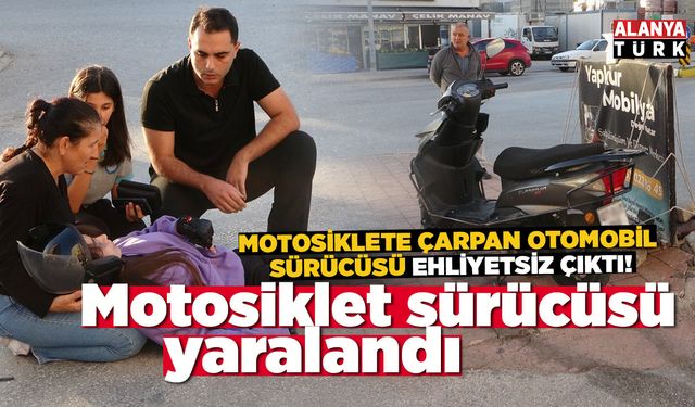 Otomobille çarpışan motosikletin sürücüsü yaralandı