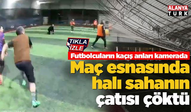 Halı sahanın çatısı çöktü