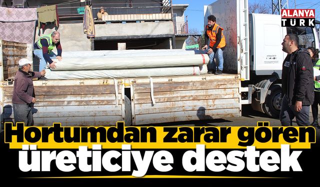 Hortumdan zarar gören üreticiye destek