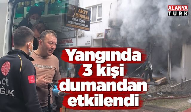 Yangında 3 kişi dumandan etkilendi