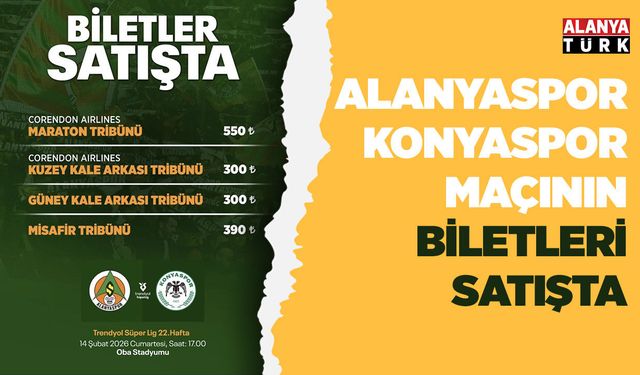 Alanyaspor, Konyaspor maçının biletleri satışa çıktı