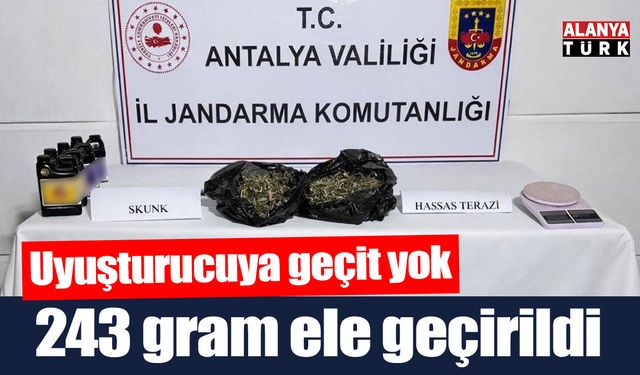 243 gram uyuşturucu madde ele geçirildi