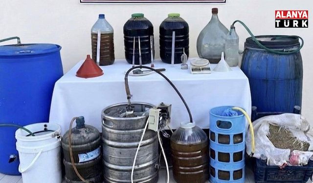 Kumluca'da 800 litre kaçak alkol ele geçirildi