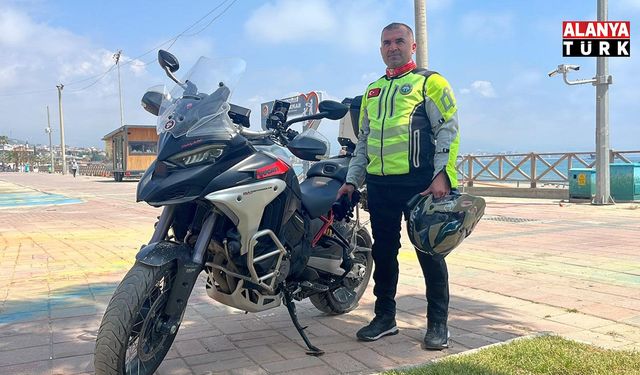 Alanya'dan kutsal topraklara motosikletle 7 bin kilometrelik yolculuk