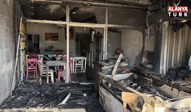 Serik'te balıkçı dükkanı çıkan yangında kullanılamaz hale geldi