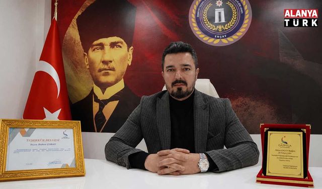 Kaymakam Korkutata’dan Başkan Hakan Çoban’a teşekkür plaketi