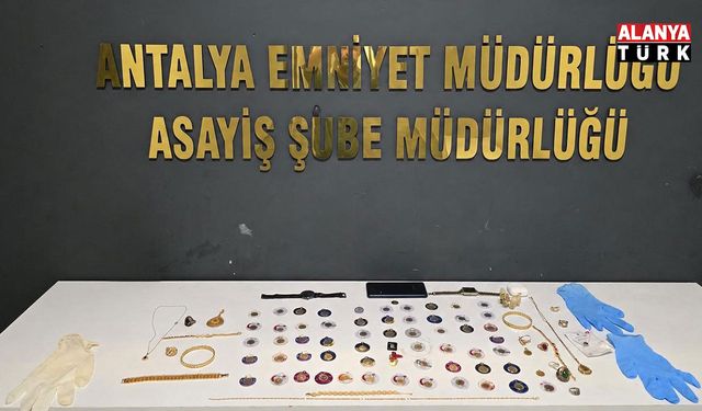 Antalya'da 410 bin lira değerinde ziynet eşyası çalan hırsız yakalandı