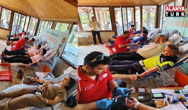 Antalya İl Jandarma Komutanlığı'ndan kan bağışına destek