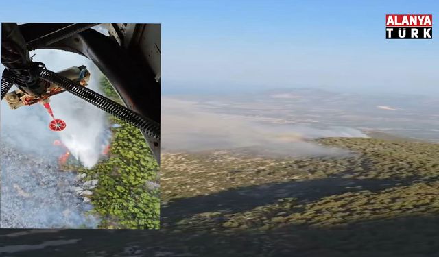Kaş'taki orman yangınının enerjisi düşürüldü
