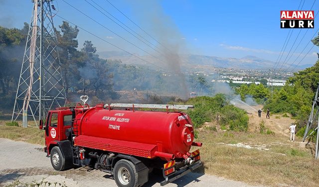 Ormanlık alanda çıkan yangın büyümeden söndürüldü