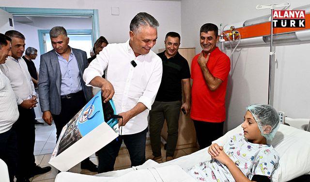 Başkan Uysal’dan sünnet olan çocuklara ziyaret