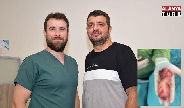 Alanya EAH’de 13 santimetrelik dev kitle başarıyla çıkarıldı
