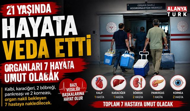 21 yaşında hayata veda etti, organları 7 hayata umut olacak
