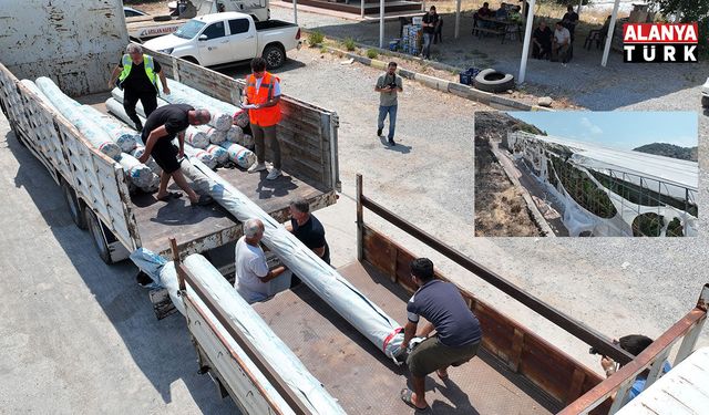 Alanya ve Gazipaşalı yangınzede üreticilere sera naylonu desteği