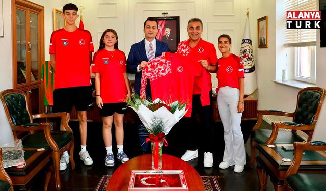 MİLLİ SPORCULARDAN KAYMAKAM ÖZTÜRK’E ZİYARET