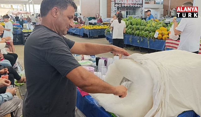 Torosların zirvesinden gelen karlarla serinliyorlar