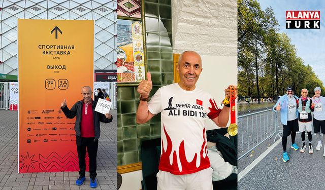 77 yaşındaki Demir Adam Ali Bıdı, Moskova Maratonu'nda Türkiye'yi temsil etti