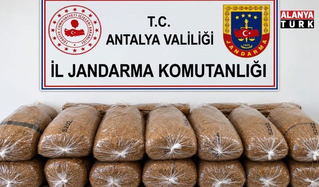 Alanya'da 144 kilo kaçak tütün ele geçirildi
