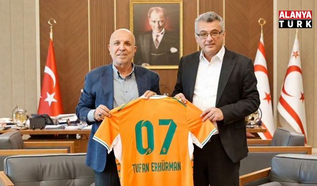 ALANYASPOR BAŞKANI HASAN ÇAVUŞOĞLU’NDAN KKTC CUMHURBAŞKANI ERHÜRMAN’A ZİYARET