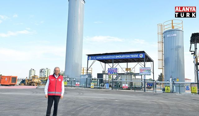 Kepez'in asfaltında öz kaynak dönemi: Emülsiyon Tesisi hizmete girdi