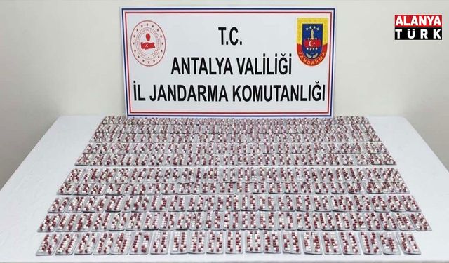 Manavgat'ta 3 bin sentetik hap ele geçirildi