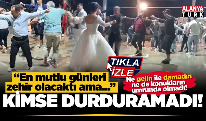 Düğünü su basınca, paçalarını sıvayıp oynamaya devam ettiler