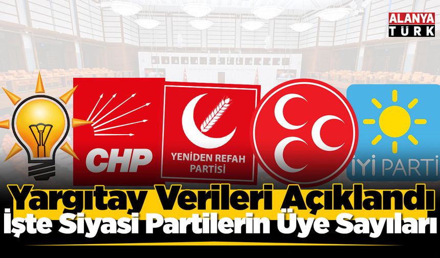 Yargıtay verileri açıklandı; İşte siyasi partilerin üye sayıları