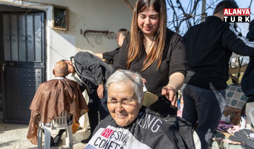 Kırsal mahallelerde bayram öncesi ücretsiz kuaför hizmeti