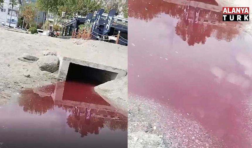 Alanya’da deniz kızıla büründü