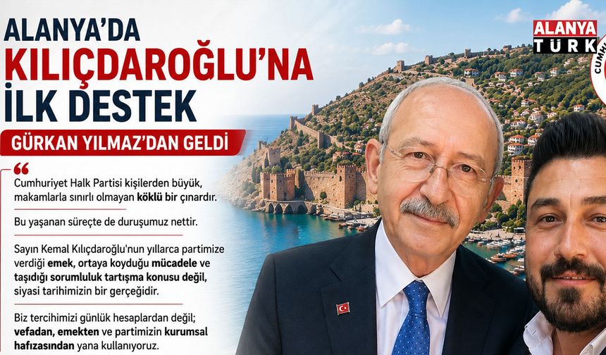 Alanya’da Kılıçdaroğlu’na İlk Destek Gürkan Yılmaz’dan