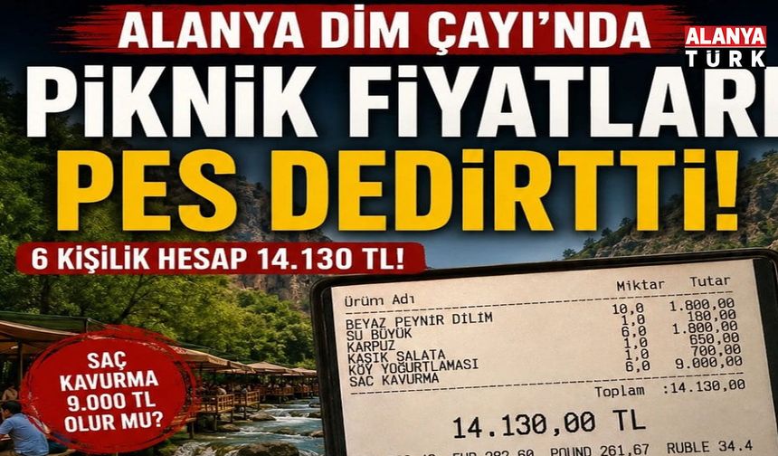 Dim Çayı'nda 14 Bin 130 TL'lik Hesap Gündem Oldu