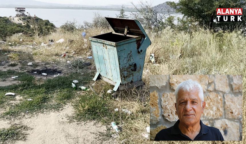 Boş çöp konteynerinin etrafının atıklarla kaplandığını gören profesörden sert tepki