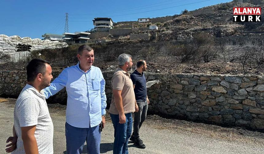 Mustafa Türkdoğan yangın bölgesinde incelemelerde bulundu