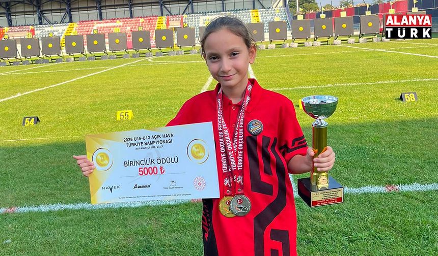 Manavgatlı sporcular Türkiye Okçuluk Şampiyonası’nda 1 altın, 1 gümüş madalya kazandı