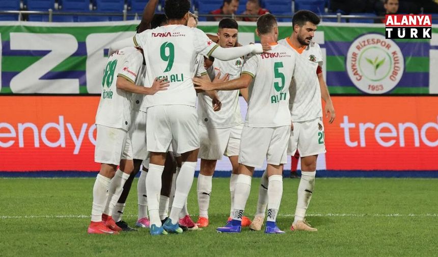 Alanyaspor’dan Rize’de kritik zafer: Hasret sona erdi!