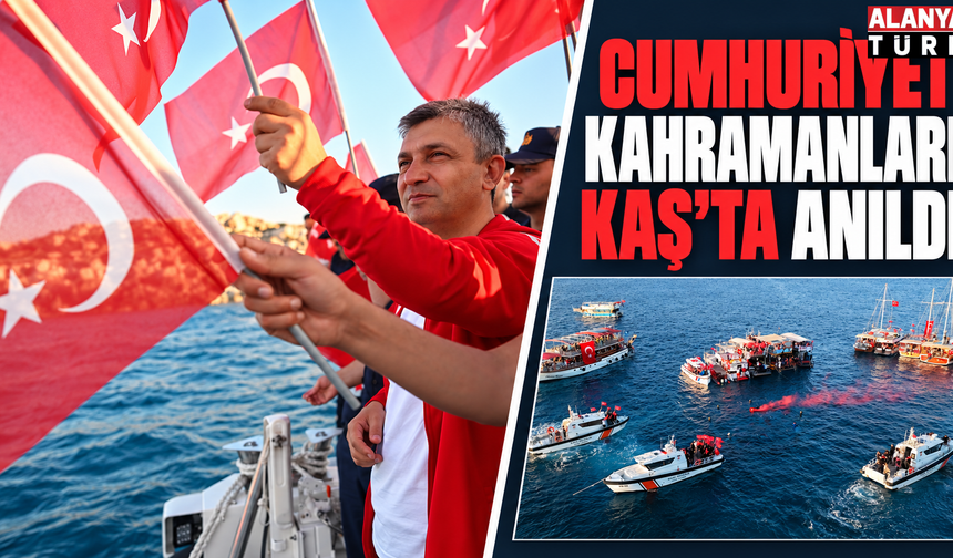 Cumhuriyet kahramanları Kaş’ta anıldı